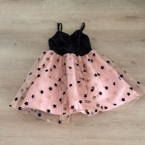 Zunie Pink and Black Starry Kids Dress
